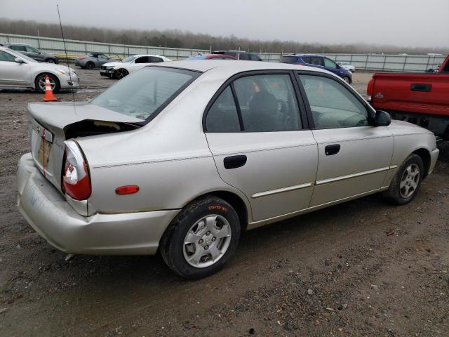 KMHCG45G8YU082646 - 2000 HYUNDAI ACCENT GL SILVER photo 3