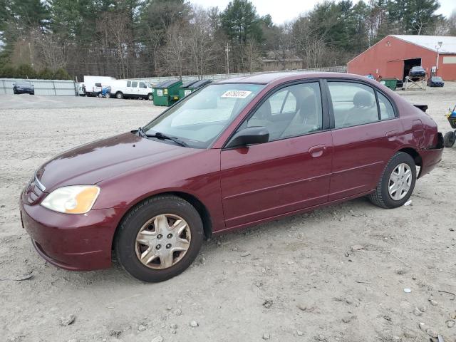 2HGES16543H508613 - 2003 HONDA CIVIC LX MAROON photo 1