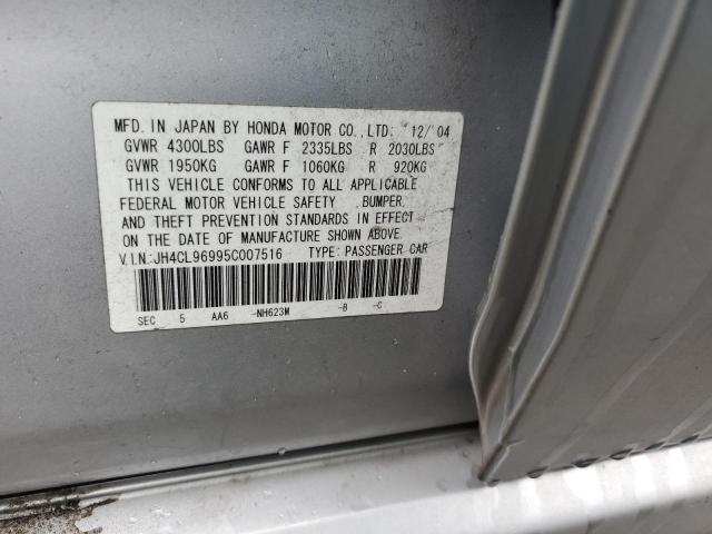 JH4CL96995C007516 - 2005 ACURA TSX SILVER photo 12