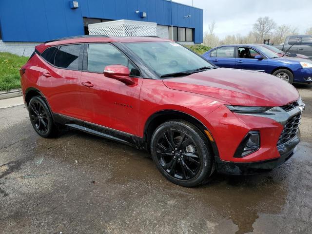 3GNKBJRS2KS613723 - 2019 CHEVROLET BLAZER RS RED photo 4