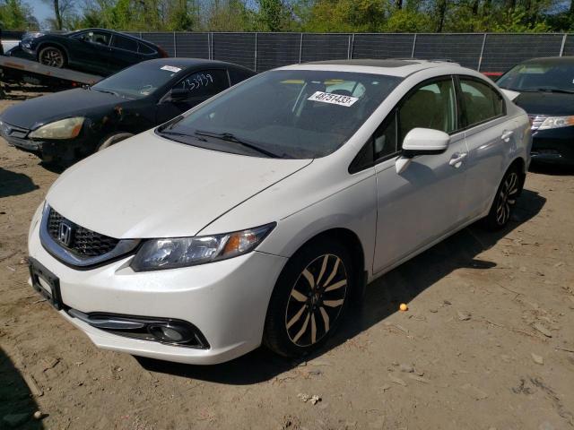 19XFB2F91FE228286 - 2015 HONDA CIVIC EXL WHITE photo 1