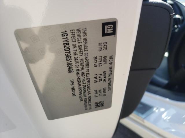 1G1YB2D79G5103438 - 2016 CHEVROLET CORVETTE STINGRAY 1LT WHITE photo 12