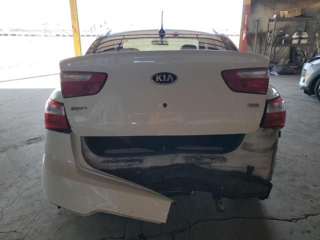 KNADM4A30D6224584 - 2013 KIA RIO LX WHITE photo 6