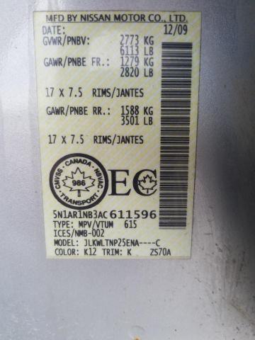 5N1AR1NB3AC611596 - 2010 NISSAN PATHFINDER S Gümüş foto 13