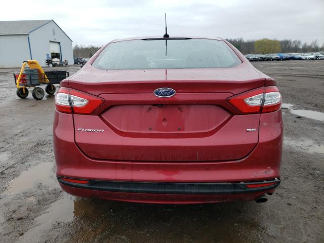 3FA6P0H73GR325149 - 2016 FORD FUSION SE RED photo 6