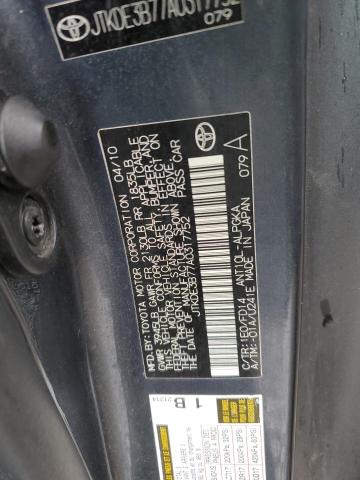 JTKDE3B77A0317752 - 2010 TOYOTA SCION TC 灰色 照片 12