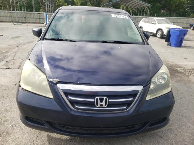 5FNRL38667B064693 - 2007 HONDA ODYSSEY EXL BLUE photo 5