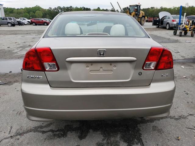 2HGES16575H602035 - 2005 HONDA CIVIC LX TAN photo 6