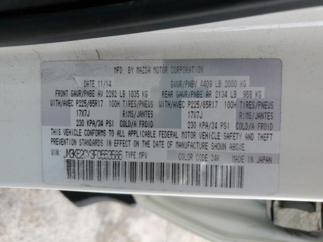 JM3KE2CY3F0553586 - 2015 MAZDA CX-5 TOURING WHITE photo 13