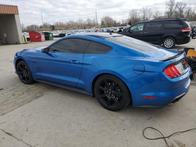 1FA6P8CF3K5157036 - 2019 FORD MUSTANG GT BLUE photo 2