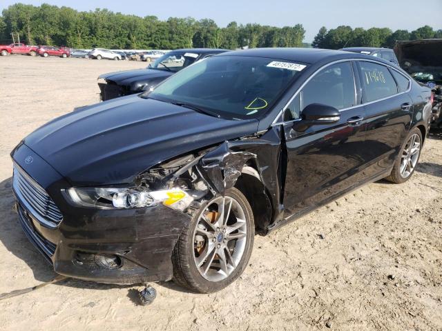 3FA6P0K92ER233005 - 2014 FORD FUSION TITANIUM BLACK photo 2