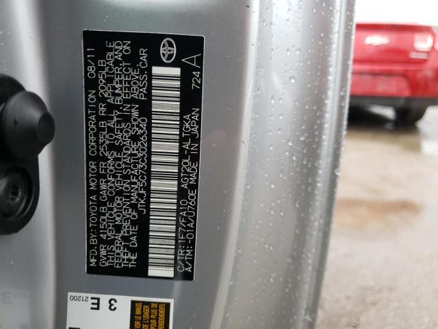 JTKJF5C73C3026340 - 2012 TOYOTA SCION TC SILVER photo 12