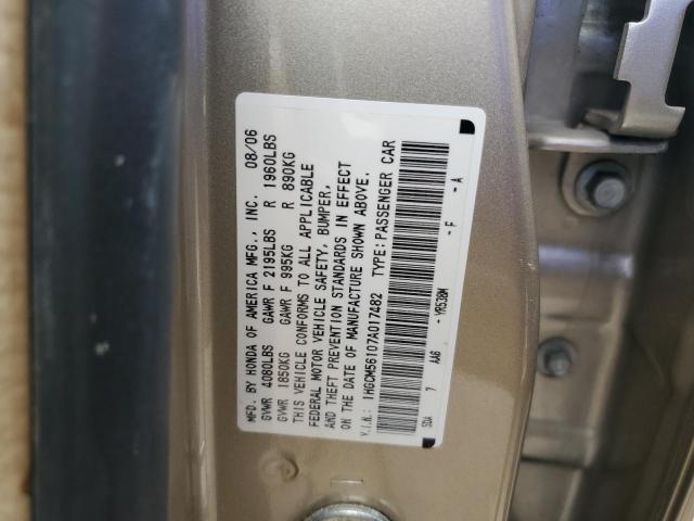 1HGCM56107A017482 - 2007 HONDA ACCORD VALUE GOLD photo 13