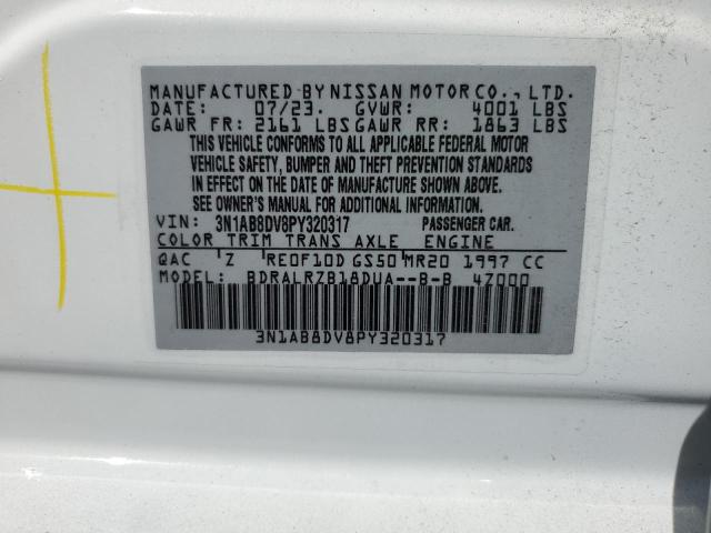 3N1AB8DV8PY320317 - 2023 NISSAN SENTRA SR WHITE photo 13