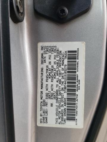 5TBBT44121S185279 - 2001 TOYOTA TUNDRA ACCESS CAB GRAY photo 12