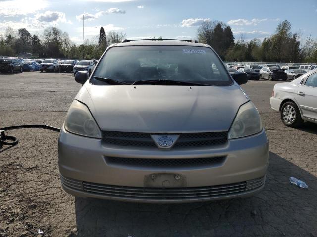 5TDZA23C54S085667 - 2004 TOYOTA SIENNA CE BEIGE photo 5