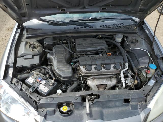 2HGES165X5H523085 - 2005 HONDA CIVIC LX GRAY photo 11