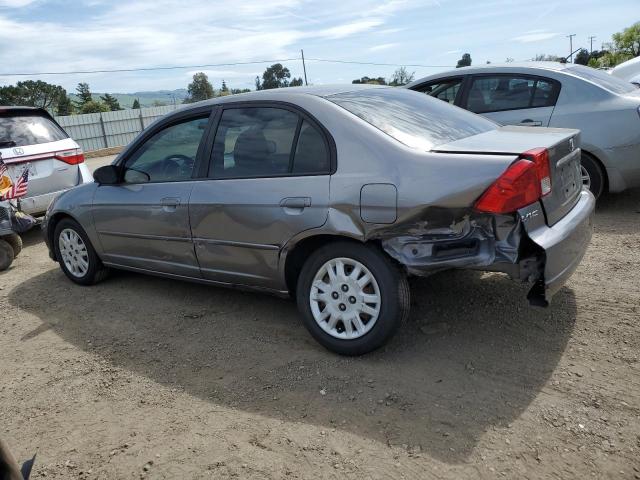 2HGES165X5H523085 - 2005 HONDA CIVIC LX GRAY photo 2