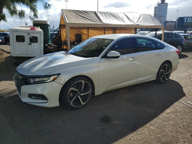 1HGCV2F36JA021539 - 2018 HONDA ACCORD SPORT WHITE photo 1