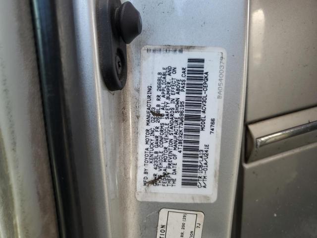 4T1BE32K73U696195 - 2003 TOYOTA CAMRY LE SILVER photo 12