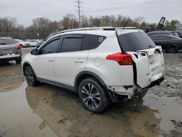 2T3DFREV5FW357512 - 2015 TOYOTA RAV4 LIMITED WHITE photo 2