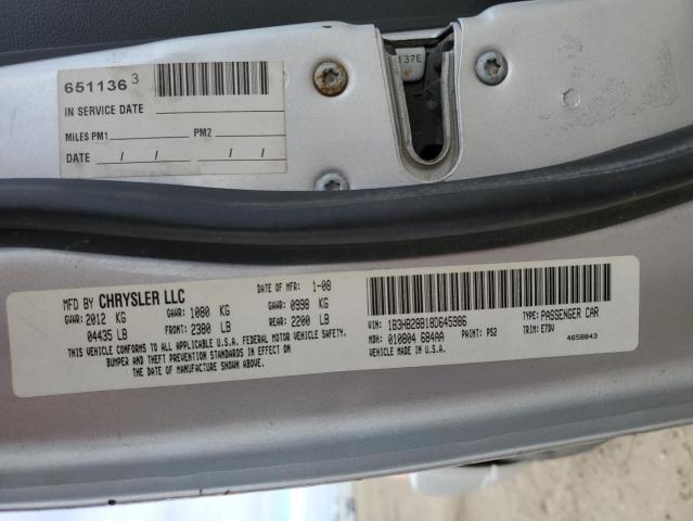 1B3HB28B18D645986 - 2008 DODGE CALIBER SILVER photo 13