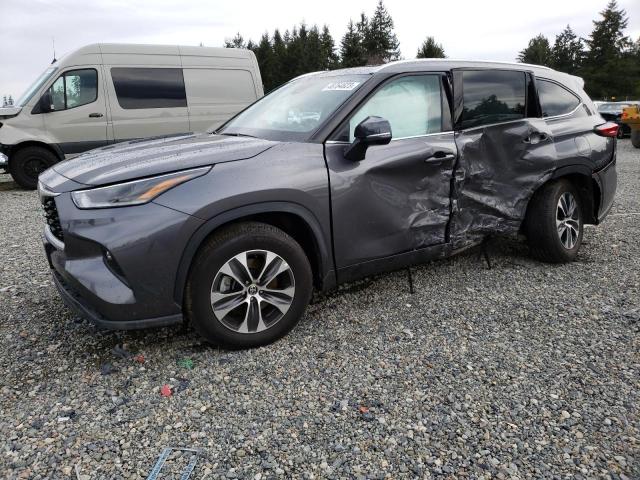5TDGZRAH6MS535530 - 2021 TOYOTA HIGHLANDER XLE GRAY photo 1