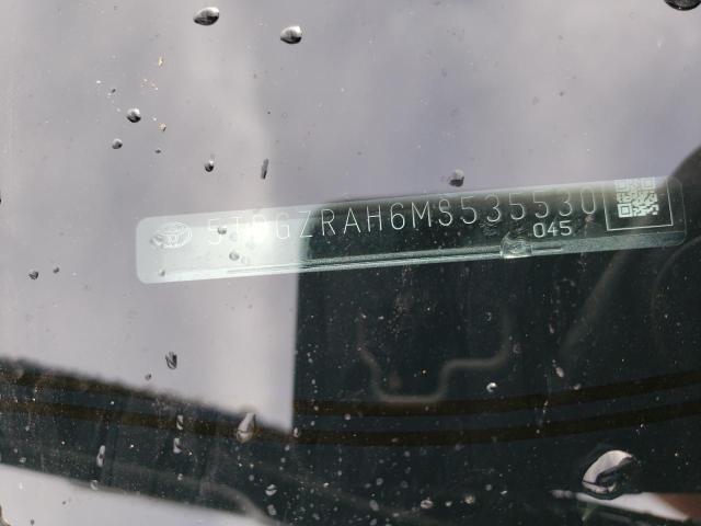 5TDGZRAH6MS535530 - 2021 TOYOTA HIGHLANDER XLE GRAY photo 13