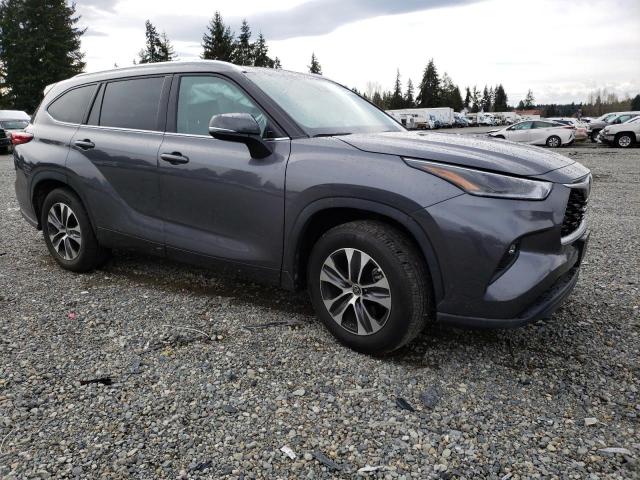 5TDGZRAH6MS535530 - 2021 TOYOTA HIGHLANDER XLE GRAY photo 4