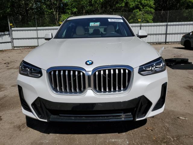 5UX43DP08N9J85647 - 2022 BMW X3 SDRIVE30I WHITE photo 5