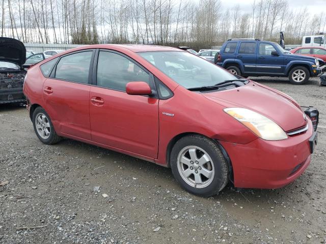 JTDKB20U077579591 - 2007 TOYOTA PRIUS RED photo 4