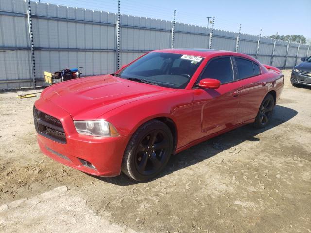 2C3CDXHG6EH162377 - 2014 DODGE CHARGER SXT RED photo 1