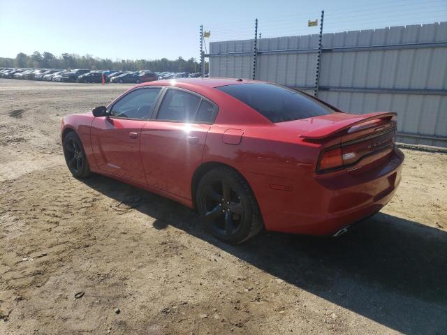 2C3CDXHG6EH162377 - 2014 DODGE CHARGER SXT RED photo 2