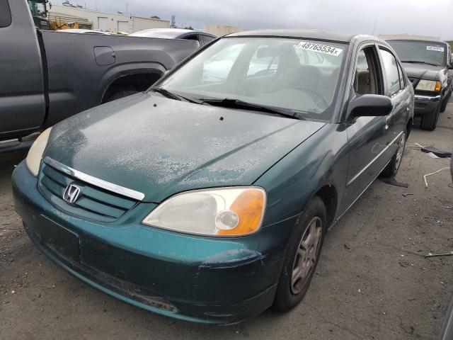 2HGES16511H507366 - 2001 HONDA CIVIC LX GREEN photo 1