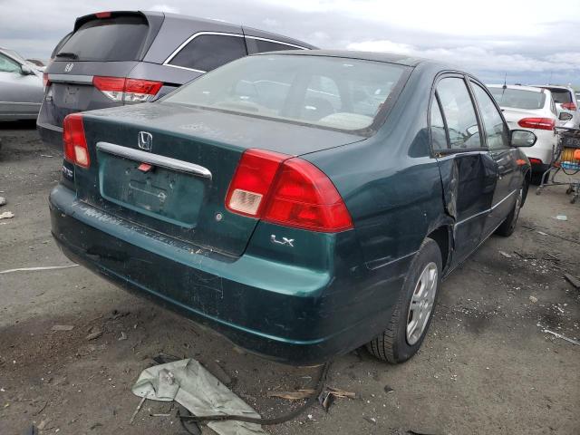 2HGES16511H507366 - 2001 HONDA CIVIC LX GREEN photo 3