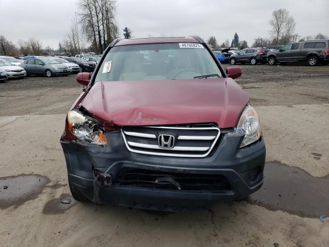 JHLRD788X5C057314 - 2005 HONDA CR-V EX RED photo 5