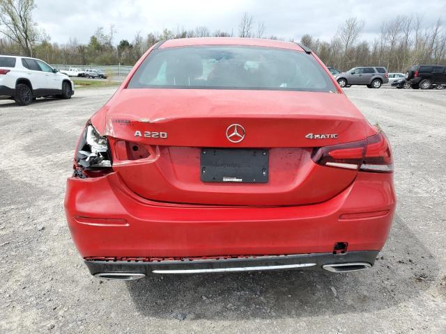 WDD3G4FB5KW021022 - 2019 MERCEDES-BENZ A 220 4MATIC RED photo 6