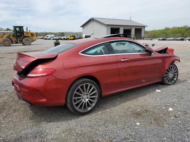 WDDWJ4KB7HF383513 - 2017 MERCEDES-BENZ C 300 4MATIC RED photo 3