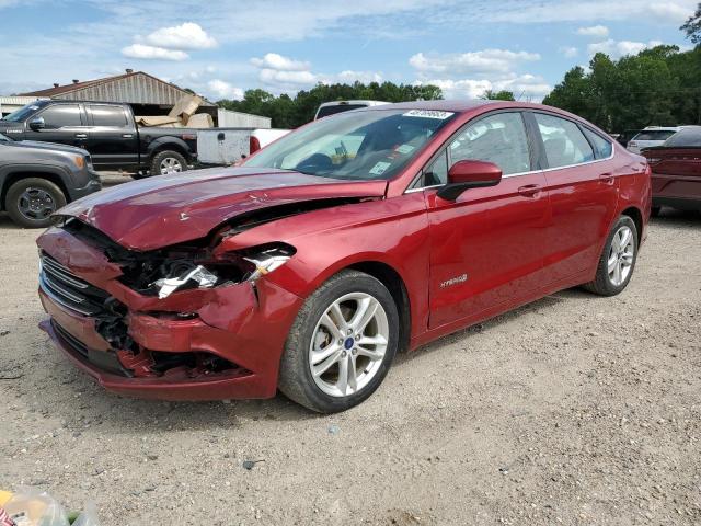 3FA6P0LU5JR173573 - 2018 FORD FUSION SE HYBRID RED photo 1