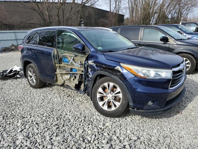5TDJKRFH0FS180313 - 2015 TOYOTA HIGHLANDER XLE 蓝色 照片 4