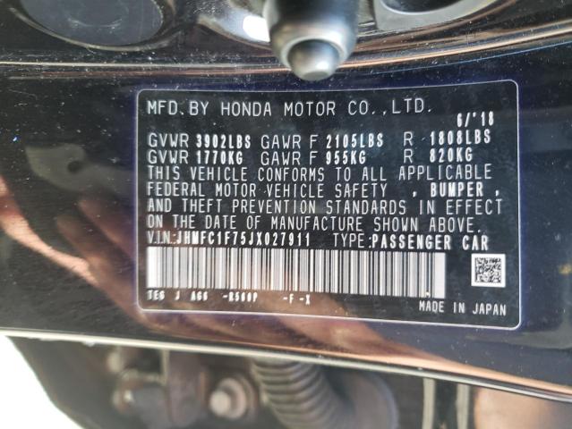JHMFC1F75JX027911 - 2018 HONDA CIVIC EXL Qara foto 13