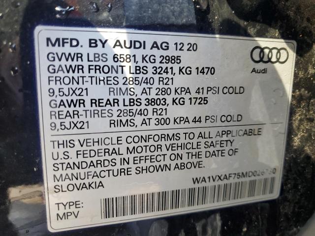WA1VXAF75MD026730 - 2021 AUDI Q7 PRESTIGE 黑色 照片 13