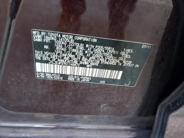 JTLZE4FE9C1146872 - 2012 TOYOTA SCION XB MAROON photo 12