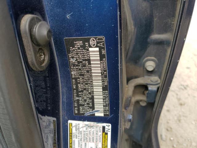 2T1KR32E95C322139 - 2005 TOYOTA COROLLA MA XR BLUE photo 12