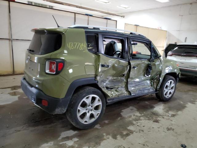 ZACCJBDT0FPC15603 - 2015 JEEP RENEGADE LIMITED GREEN photo 3