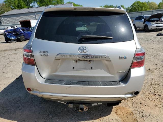 JTEEW44A682013880 - 2008 TOYOTA HIGHLANDER HYBRID LIMITED SILVER photo 6