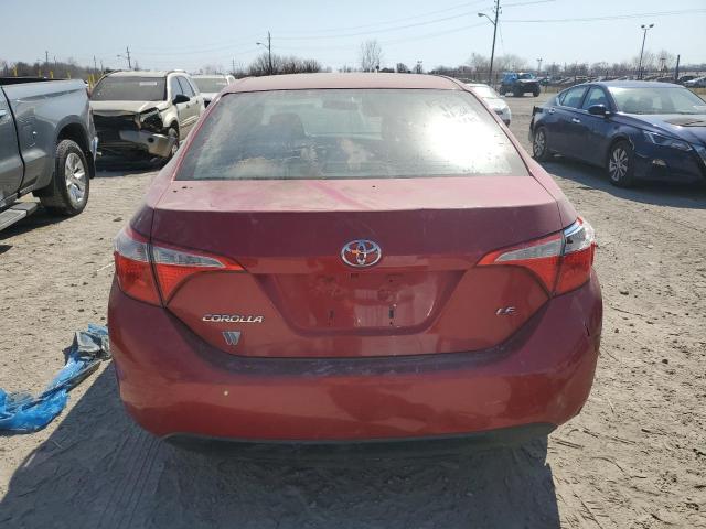 2T1BURHEXFC382456 - 2015 TOYOTA COROLLA L RED photo 6