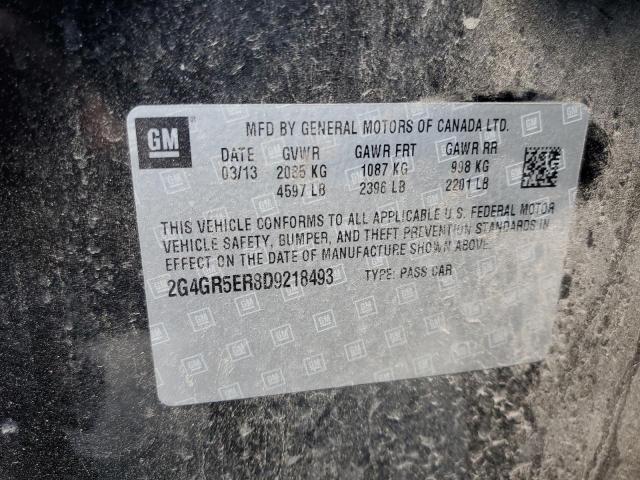 2G4GR5ER8D9218493 - 2013 BUICK REGAL 黑色 照片 13