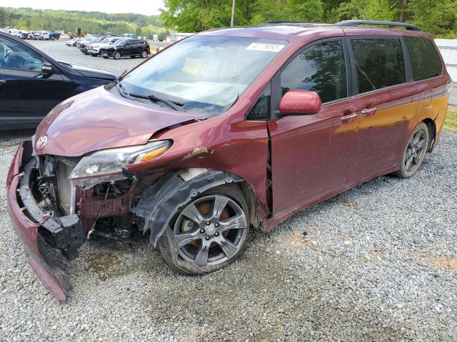 5TDXZ3DC1HS880192 - 2017 TOYOTA SIENNA SE MAROON photo 1