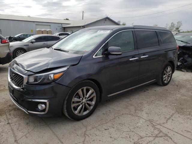 KNDME5C11H6271940 - 2017 KIA SEDONA SXL GRAY photo 1